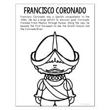 You can print or color them online at getdrawings.com for absolutely free. Francisco Coronado World Explorer Coloring Page Geography Craft
