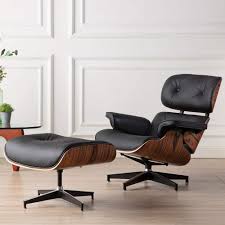 Cheap chaise lounge, buy quality furniture directly from china suppliers:furgle mid century lounge chair&ottoman premium quality real leather wood reproduction style sofa for living/dining room bedroom enjoy free shipping worldwide! Amazon Com Leather Recliner With Ottoman Tome Mid Century Lounge Chair With Genuine Leather And Heavy Duty Aluminum Base Modern Chaise For Bedroom Living Room Lounge Office Kitchen Dining