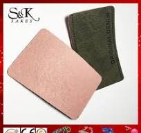 Brown Color with Engraved Logo PU Leather Label for Denim ...