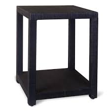 The parsons grasscloth coffee table unifies texture and color with the perfect geometry of this versatile classic table. Navy Grasscloth Side Table Aneka Tusma Indoor Grasscloth Furniture