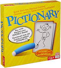 Every round, one person gets to choose a word and draw it to their best ability. Pictionary Game By Mattel Amazon De Spielzeug