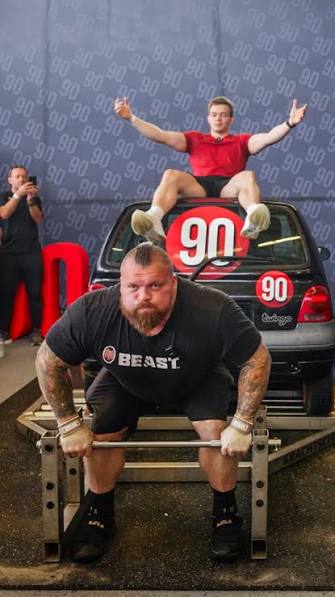 World’s strongest man VS car