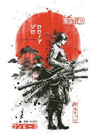 Zoro Samurai Wano Kuni Arc Poster Print By Orbus Deadsign Displate Manga Anime One Piece One Piece Wallpaper Iphone Roronoa Zoro