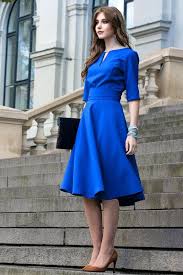 Women Dress Blue Dress Circle Dress Knee Length Dress Etsy Circle Dress Womens Dresses Fashion