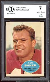 Sam Baker Card 1960 Topps #24 BGS BCCG 7