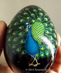 Peacock Pysanky By So Jeo Egg Art Rock Painting Designs Egg Artwork
