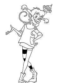 Pippi And Monkey Coloring Pages For Kids Printable Free Pippi Longstocking Monkey Coloring Pages Coloring Pages For Kids Pippi Longstocking