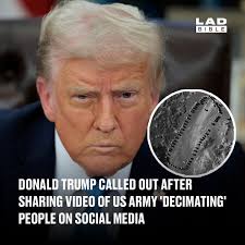 The US president has come under massive scrutiny after sharing the video 😳