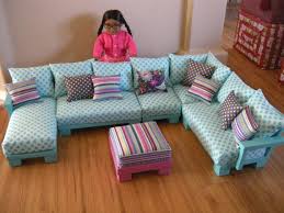 Doll Couch Chairs Living Room Furniture Sectional For American Girl Dolls Or 18 Inc American Girl Doll Furniture American Girl Furniture 18 Inch Doll Furniture