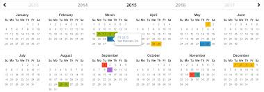 Bootstrap Year Calendar