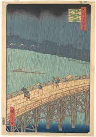 Utagawa Hiroshige | Sudden Shower over Shin-Ōhashi Bridge and Atake (Ōhashi  Atake no yūdachi), from the series One Hundred Famous Views of Edo (Meisho  Edo hyakkei) | Japan | Edo period (1615–1868) |