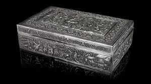 Antique 19thc Chinese Solid Silver Decorative Box Bao Cheng C 1890 Decorative Boxes Decor Antiques
