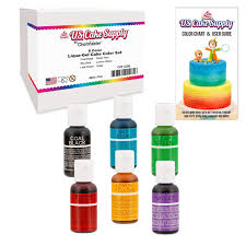 6 Food Color Us Cake Supply By Chefmaster Liqua Gel Paste