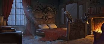 Witch S Bedroom Bedroom Drawing Medieval Bedroom Fantasy Bedroom