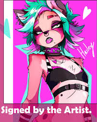 Hailey Femboy catgirl, 11x17, Furry Anime art print signed by the artist.  | eBay