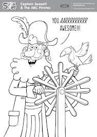 Captain Seasalt The Abc Pirates Coloring Page Super Simple
