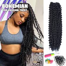 Cool & jazzy braided hairstyles for black women braided hairstyles for black women is the most trendiest. Amazon Com Passion Twist Hair 18 Inch Long Bohemian For Passion Twist Crochet Butterfly Locs Braiding Hair Water Wave Synthetic Fiber Natural Hair Extension 18 Inch Pack Of 6 1b Beauty