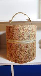 Vintage Hat Box Or Wig Box Tapestry Little Lugger By Majorette With Key 60 S Mid Century Travel Luggage Vanity Storage Made In Usa Brooklyn Vintage Hat Boxes Hats Vintage Hat Box
