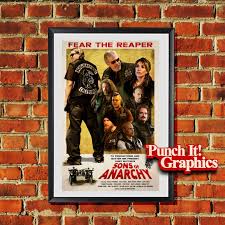 Sons of Anarchy Retro Style Movie Poster/print 11x17 or 13x19 Inches