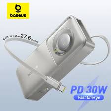 Pin Dự Phòng Tích Hợp Cáp Sạc Dây Rút Gọn Baseus Free2Pull 30W