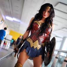 Wonder Woman Costume Cosplay Hair Wig Hair Extensions Female Curly Black Hair Wonder Woman Cosplay Wonder Woman Cosplay Woman