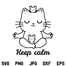 Download Yoga Cat Svg Png Dxf Cricut Cut File Clipart Silhouette Designking On Artfire