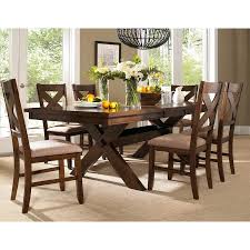 Powell 7 Pc Kraven Dining Set Lowes Com Solid Wood Dining Set Dining Table Wood Dining Table
