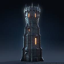 Game 3d Model Of Medieval Fantasy Dark Wizard S Tower Tower Dark Castle Dark Wizard