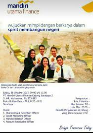 Petunjuk arah berkendara secara langsung ke pt mandiri utama finance, jl. Lowongan Kerja Terbaru April 2020 Bumn Cpns 2020 Pt Mandiri Utama Finance Walk In Interview D3 Officer Muf Bank Mandiri Group October 2017