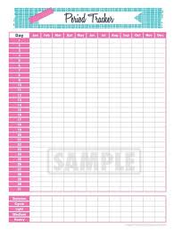 period tracker menstrual cycle tracker printable instant