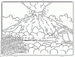 A steep, conical volcano consisting of glassy volcanic fragments that accumulate around and downwind of a volcanic vent the layer where volcanoes are made an opening in earth's surface where lava or volcanic gases are released Printable Volcano Coloring Pages Coloring Home