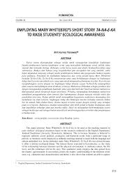 Novel perfect hot love karya rahma wati. Pdf Employing Mary Whitebird S Short Story Ta Na E Ka To Raise Students Ecological Awareness
