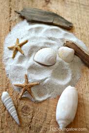 Beautiful shelf, starfish and christmas lights for beach theme decoration! Diy Beach Themed Christmas Ornament