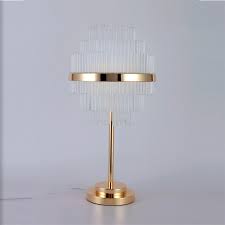 Easy to use and easy to move, this light is ideal for a headboard, laundry room, kitchen counter, tool shed or any place you need bright illumination. Modern Golden Color Crystal Chandelier Table Lamp For Hotel Villa Lamp Simig