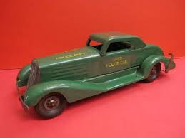 Marx Large Wind Up Siren Police Car 1930 Pressed Steel Pressed Steel Toy Toy Police Cars Toys