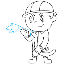 Learn how to draw a firefighter! How To Draw A Firefighter Really Easy Drawing Tutorial