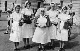 Central queensland one man suffers injuries from moranbah car crash. Sister Haynes With Student Nurses At The Rockhampton Show Ca 1962
