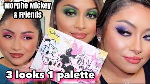 MORPHE MICKEY AND FRIENDS EYESHADOW PALETTE REVIEW 3 LOOKS 1 PALETTE