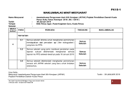 Mohd januri aiyub jabatan pengajian melayu institut pendidikan guru kampus sultan abdul halim fungsi minit mesyuarat menjadi bahan rujukan, tindakan susulan, pelaporan semula untuk mesyuarat akan… Contoh Minit Mesyuarat Jkpak 2019