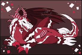 animal genitalia black sclera blush blush lines bodily fluids  brown background brown wings cake candy candy cane claws cloaca cookie run  cookie run kingdom cum cum drip dessert dragon