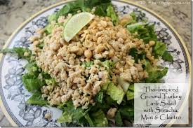 The method given is my mother's one pan approach, because she's only cooking up one pound of ground turkey, enough for 4 people. Thai Inspired Ground Turkey Larb Salad Tastingspoons