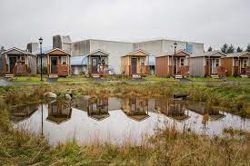 City Builds Tiny Village For Homeless Veterans With 50 Tiny Houses So They Could Live There For Free Tiny House Village Tiny House Movement Small House