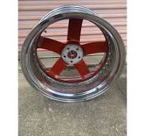 DUB Forged 24” Red 5-Spoke Custom Wheel Rim – Used