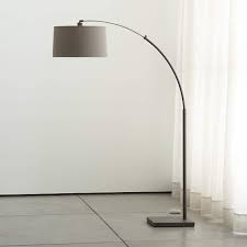 This decorative lamp features a classic gold finish for a modern update to any space. Dexter Arc Floor Lamp With Grey Shade Reviews Crate And Barrel