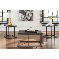 Buy coffee and end table sets at macys.com! Ashley Furniture Airdon 3 Piece Coffee Table Set In Bronze Walmart Canada