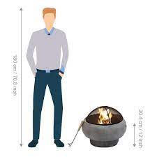 Make your own modern concrete fire pit, and enjoy! Peaktop Outdoor 21 In X 11 8 In Round Concrete Wood Burning Fire Pit Hr17501ab The Home Depot