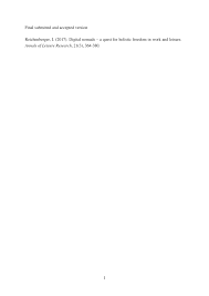 Jika anda mahu mengambil entry ini sebagai contoh. Pdf Digital Nomads A Quest For Holistic Freedom In Work And Leisure
