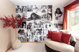 Horizontal, black and white photos are custom framed in vertical mouldings with super long matboards. Photo Wall Collage Without Frames 17 Layout Ideas