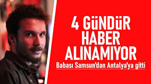 Tatil için geldiği antalya'nın kemer ilçesine bağlı çıralı'da kaybolan 26 yaşındaki üniversite öğrencisi samet işıtan'dan 4 gündür haber alınamıyor. Mzhp88pqvtcbjm