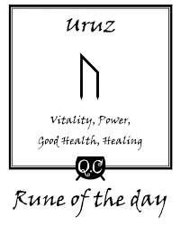 Rune Of The Day Uruz Meaning Bison Strength Letter U Uruz Represents Vitality Power Good Health And Healing Runes Futh Runes Runes Meaning Lettering